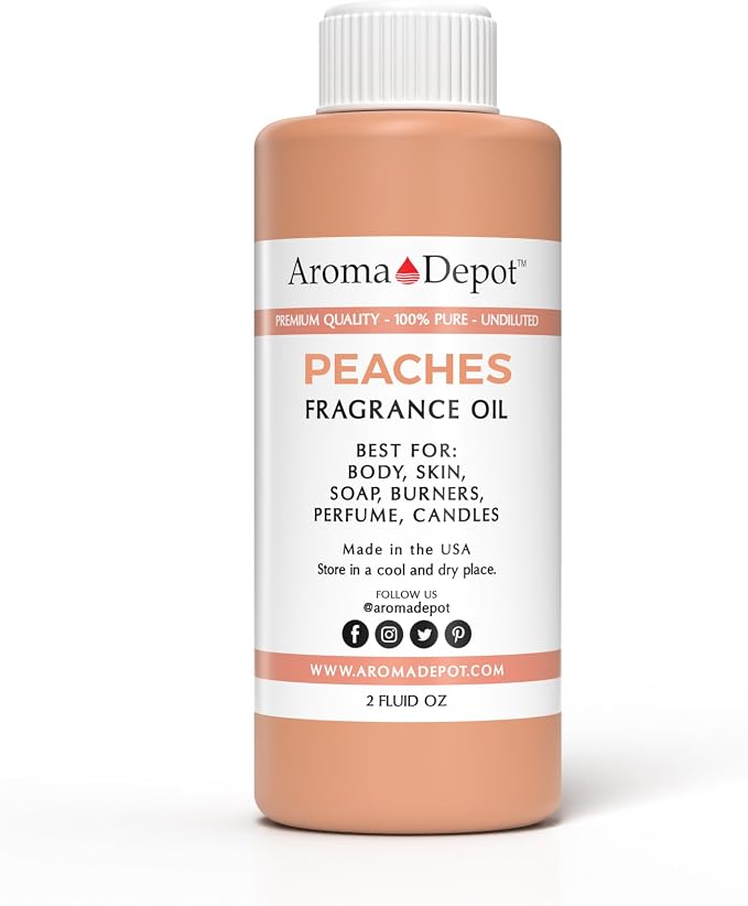 Aroma Depot Peach Type Perfume/Body Oil (7 Sizes) Our Interpretation, Premium Quality Uncut Fragrance Oil (2 Ounce Plastic Bottle (60ml))