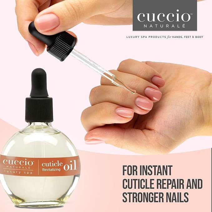 Cuccio Naturale Sweet Almond Revitalizing Cuticle Oil, Lightweight Fast-Absorbing Hydrating Nail & Cuticle Conditioner, Cold-Pressed Oils + Vitamin E, 2.30 Fl Oz