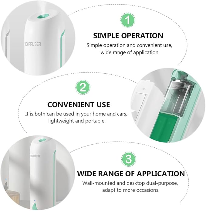 iplusmile Automatic Aroma Diffuser Timer Essential Oil Air Refresher White Scent Home Aromatherapy Supply with Auto Shut-Off for Bedroom Living Room