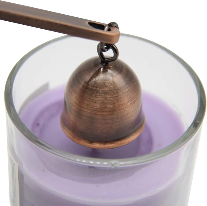 Candle Snuffer, Red Copper, Decorative Candle Snuffers Wick Snuffer Candle Accessory with Long Handle Classic Beauty AS Unique Gift for Putting Out Extinguish Candle Wicks Flame Safely, in Dining Room