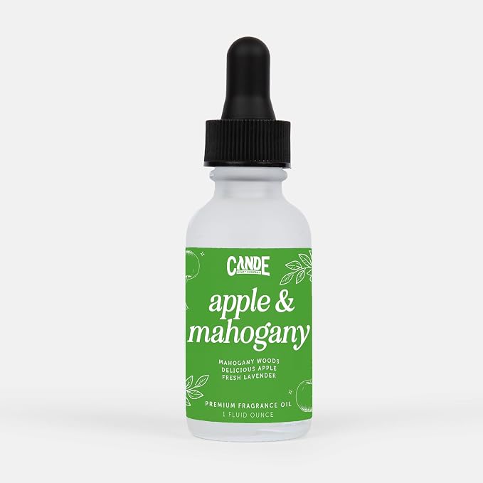CANDECraftCo 4 Fl oz Fragrance Oils for Aromatherapy, Essential Oils for Home Diffusers, DIY Candle and Soap Making, DIY Scented Products (Apple & Mahogany)