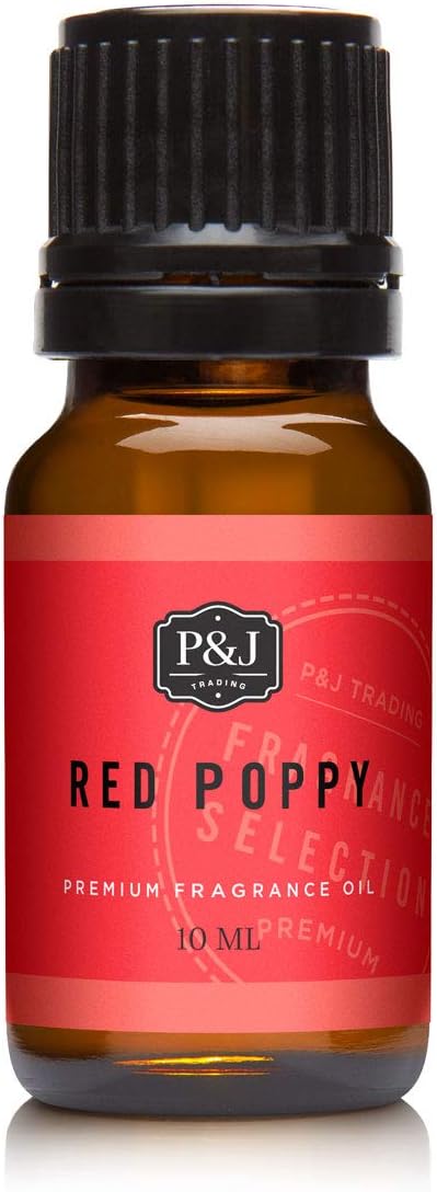 P&J Trading Fragrance Oil for Diffusers for Home - Red Poppy 10ml Fragrance Scents for Candle Making - Soap Making Supplies & Car Diffuser Scents