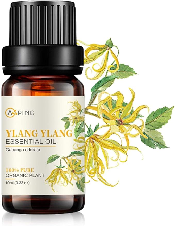 Ylang Ylang Essential Oil - 100% Pure Organic Natural Plant (Cananga odorata) Ylang Ylang Oil for Diffuser, Aroma, Spa, Massage, Yoga, Perfume, 0.33oz