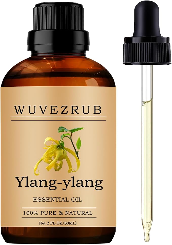 Ylang-Ylang Essential Oils 60ML, Pure Ylang-Ylang Essential Oil for Aromatherapy Diffuser - 2 Fl Oz