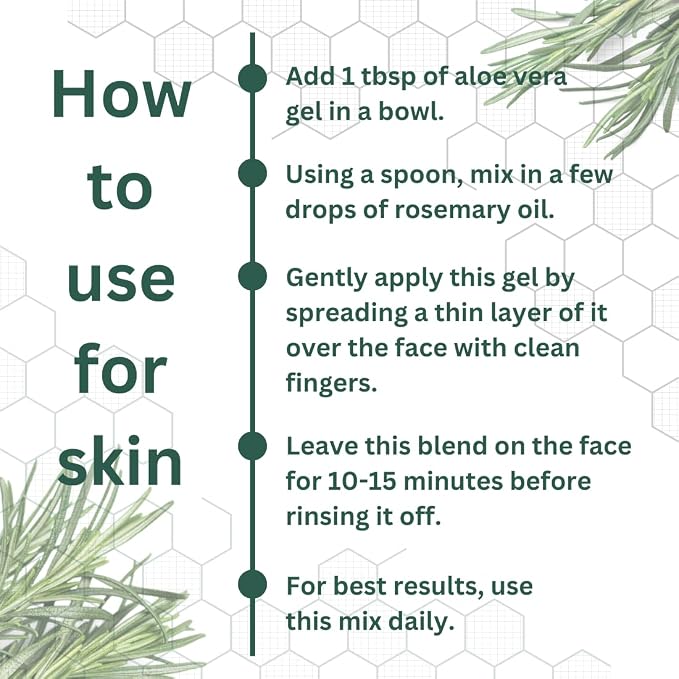 dève herbes Rosemary Essential Oil (Rosmarinus officinalis) Pure | Non-Sticky | Non-Greasy | Lightweight | Men & Women | All Skin Types | Steam Distilled 30ml (1 oz)