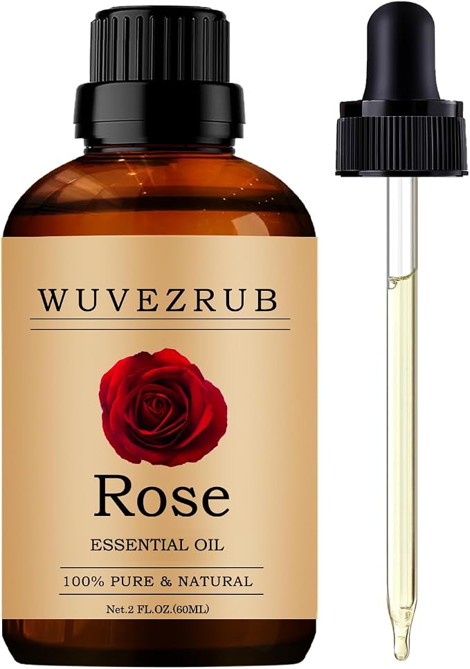 Rose Essential Oils, 60ML Pure and Natural Essential Oil for Aromatherapy Diffuser - Rose /2 Fl Oz