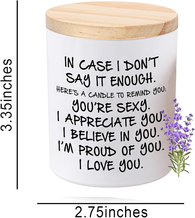 BFJLIFE Candles Gifts for Girlfriend Wife Her Funny Novelty Unique Valentines Mothers Day Anniversary Christmas Birthday Gifts for Girlfriend Wife Women Stocking Stuffers Lavender Scented Soy Candle
