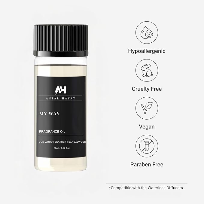 My Way Diffuser Oil 50ml – Hotel Scent for Home, Waterless & Cold Air Diffusers - Luxury Hotel Inspired Aromatherapy Scent Diffuser Oil - Home Luxury Scents - Essential Oils Air Freshener