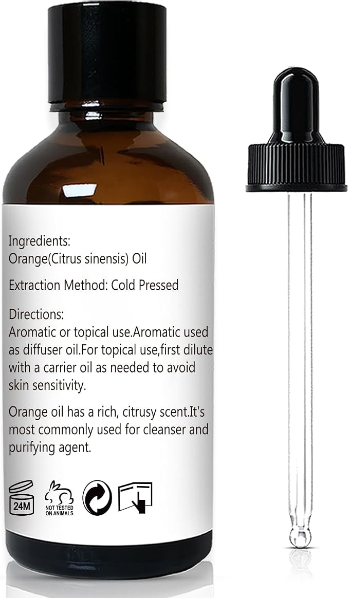 GM Gumili Orange Essential Oil 1 Oz – 100% Pure Sweet Orange Oil for Diffuser, Skin, Body, Spray, Massage & DIY