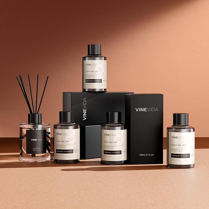 VINEVIDA [4 Fl Oz] Bamboo Garden Fragrance Oil for Cold Air Diffusers, Essential Oils for Diffuser Oil Refill & Air Freshener Room Spray