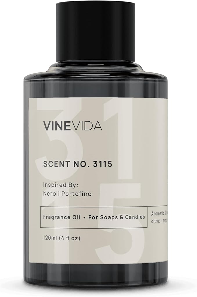 VINEVIDA Scent NO. 3115 Fragrance Oil - 120mL (4oz) - Inspired by: Neroli Portofino Fragrance Oil for Candle Making - Made in USA Candle Scents Scents for Soap Making