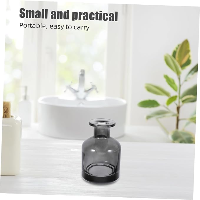 COLLBATH 2pcs Glass Reed Diffuser Bottles for Scent Diffuser Only Refillable Essential Oil Holders Home Office Decorative Fragrance Containers