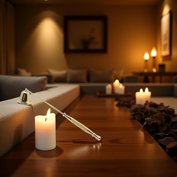 Gold Metal Candle Snuffer Wick Snuffer with Long Handle Candlesnuffers Candle Sleeves Accessories