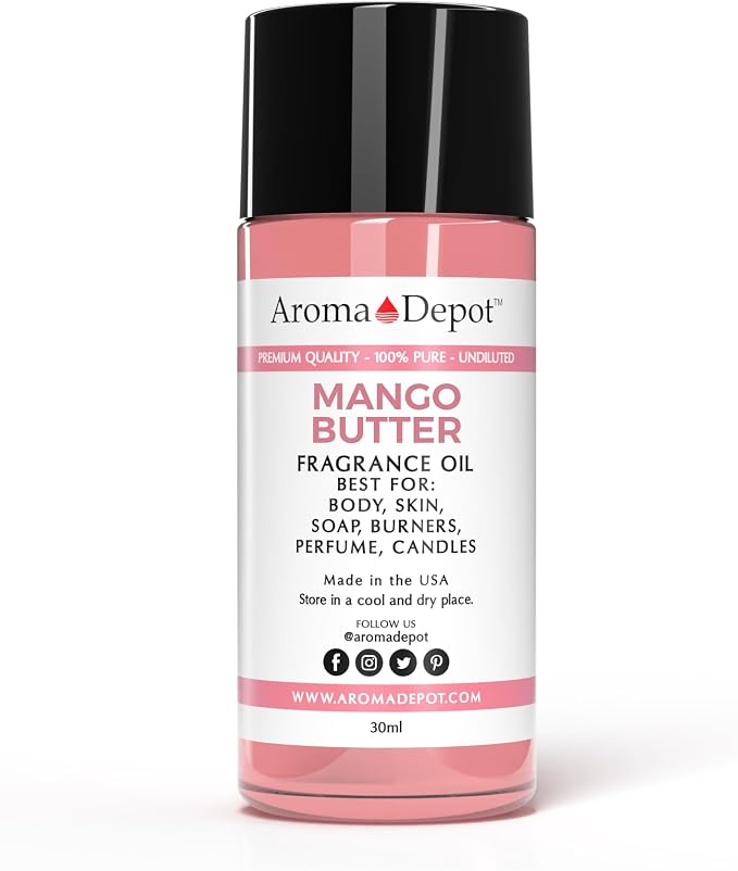 Aroma Depot Mango Butter Fragrance Oil 30ml Roll-On Bottle for Candle Making, Soap Making, Diffusers & DIY Crafts