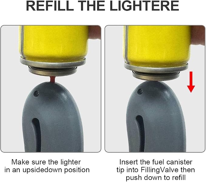 Butane Lighter, 4pcs Refillable Long Lighter for Candle BBQ Fireplace(No Butane Inside)