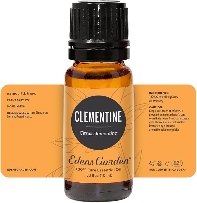 Edens Garden Clementine Essential Oil- 100% Pure Premium Grade, Undiluted, Natural, Therapeutic, Aromatherapy, The Best for Diffuser, Candle, Laundry, Kid Safe 10 ml (.33 fl oz)