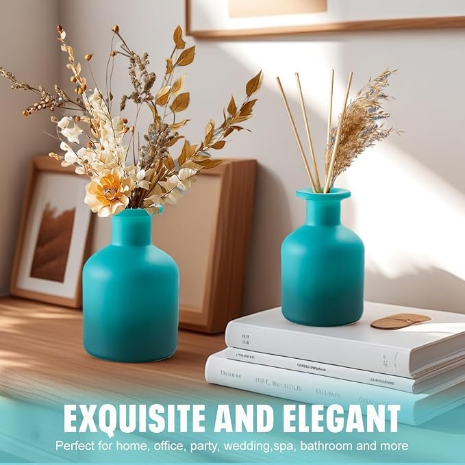 Ericotry 150ml/5oz Glass Diffuser Bottle - Blue Gradient - DIY Reed Diffuser - Essential Oils Container - Gift (1PCS)