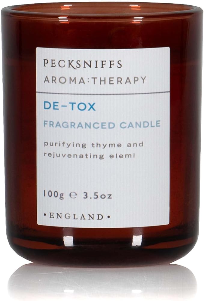 Pecksniff's De-tox Luxury Scented Candle | 1 Wick, 100 g/3.5 oz