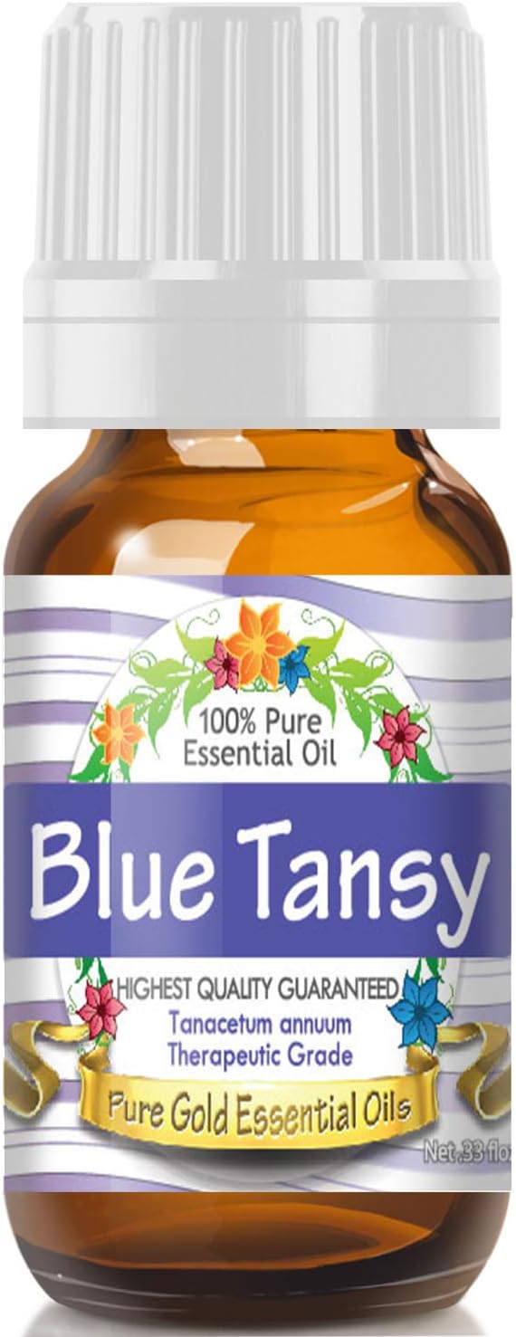 Pure Gold Essential Oils - Tansy (Blue) Essential Oil - 0.33 Fluid Ounces