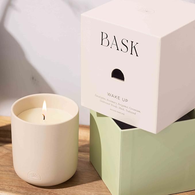 Relaxing Candles for Home by BASK - Scented Candles - Winter Candles - Gifts for Women and Men - Scent: Wake Up