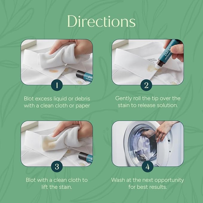 Puracy Stain Remover Pen Stain Stick, Travel and Laundry Stain Cleaner for Clothes, Baby Essentials, Kids Stains, Oil and Fabric Spot Cleaner, (Pen, 3 pack)