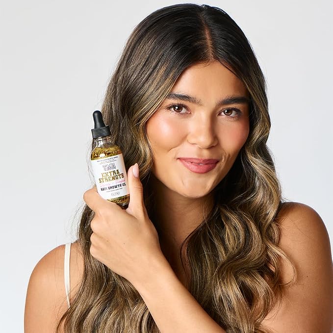 The Mane Attraction Extra-Strength Herbal Hair Growth Oil, Rosemary & Fenugreek Blend, Castor & Vitamin E Infusion, Scalp-Nourishing for All Hair Types, 2 Fl Oz