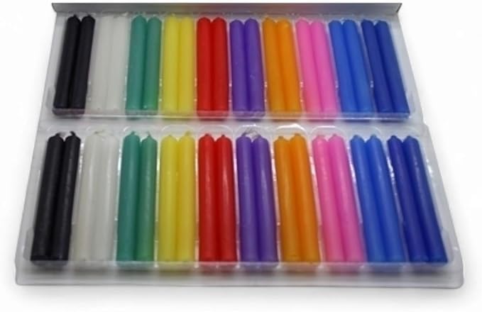 40 Multicolor Chime/Spell Candles - 40 per Box 4" Inch Candle
