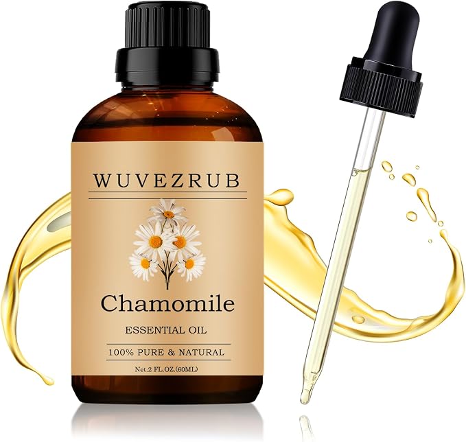Chamomile Essential Oil 60ML - 100% Pure and Natural Oils for Aromatherapy Diffuser - 2 Fl Oz/Chamomile