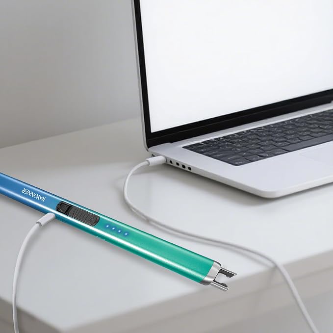 RAYONNER USB-C Plasma Arc Lighter, Mint Green+Blue/Green Gradient, 2 Pack | Rechargeable, Windproof, Flameless