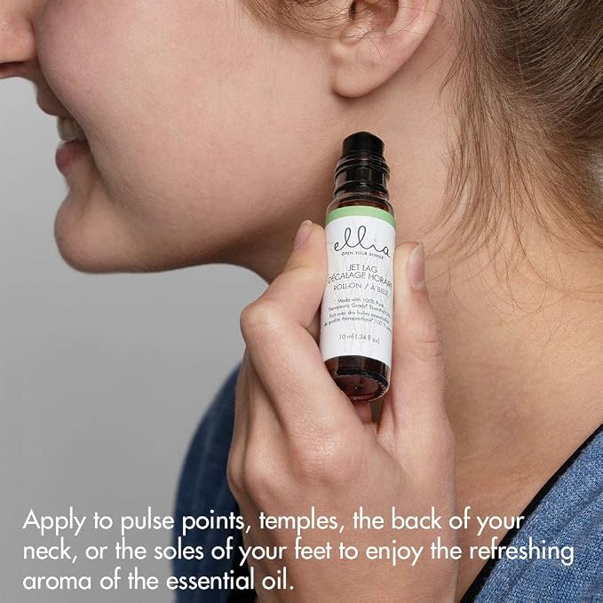 Ellia Essential Oil Roll-On | Jet Lag Blend| 10ml, 100% Pure, Therapeutic Grade