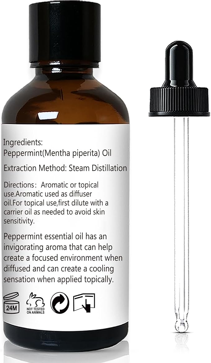 GM Gumili Peppermint Oil for Diffuser, Hair, Spray, Soap, Body Wash, 100% Pure Peppermint Essential Oil - 30ml
