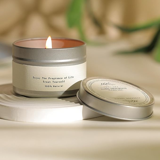 Soy Wax Candle, Aromatherapy Scented Candle, Long Lasting 20 Hour Burning Cotton Wick, Relaxing Home Fragrance for Bedroom Bathroom Office Meditation Hiking Dinner Table Desktop Decor