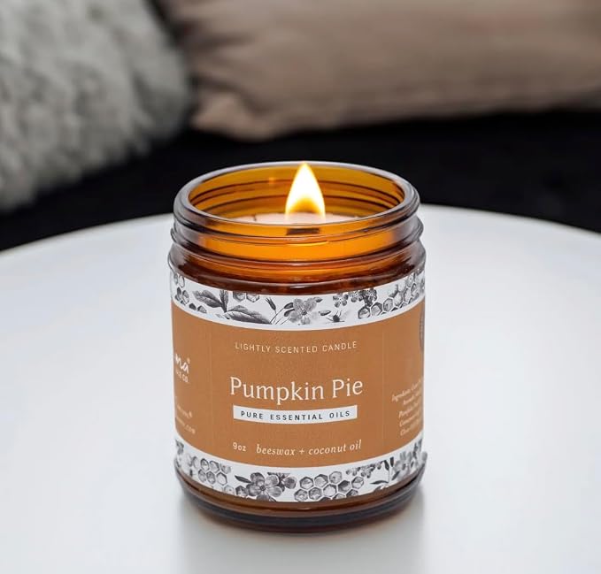 Fontana Candle Co Wood Wick Beeswax Jar Candle, Warm and Cozy Bundle – Made Safe with Coconut Oil & Pure Essential Oils – 35+ Hrs Clean Burn, Long Lasting and Non-Toxic Candles for Home & Room Decor