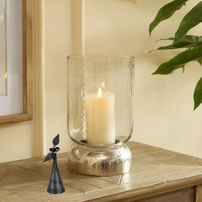 Living Ideas Hand Forged Wrought Iron Candle Snuffer - Blacksmith Made, Vintage Style, Classic Look, Antique Finish, For Office And Home