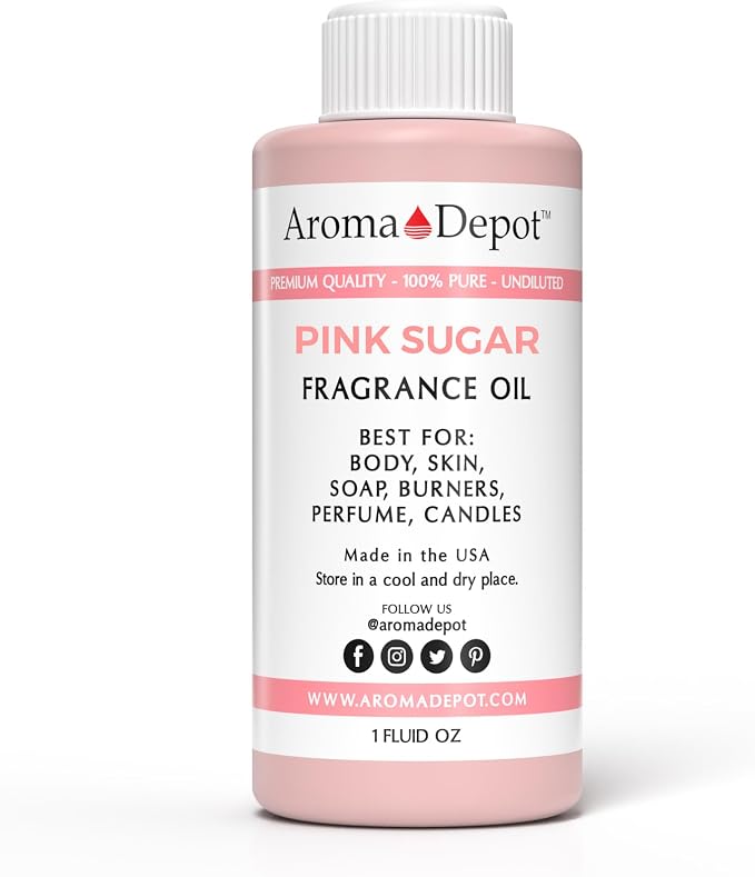 Aroma Depot Pink Sugar 1 oz. Perfume I Skin Oil I Our Interpretation, Premium Quality I Uncut I Fragrance Oil I Scented Oil I Add Aroma to Your DIY Projects I Skin Safe