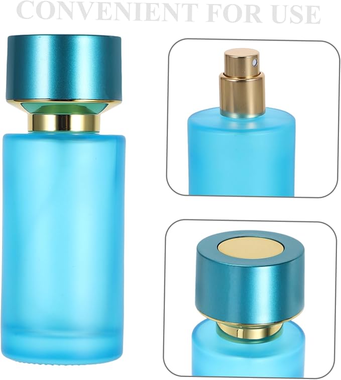 Outanaya Travel Refillable Perfume Bottle Glass Spray Atomizer with Cap for Cosmetics Travel Friendly Perfume Container Compact Durable Design for Effortless Fragrance