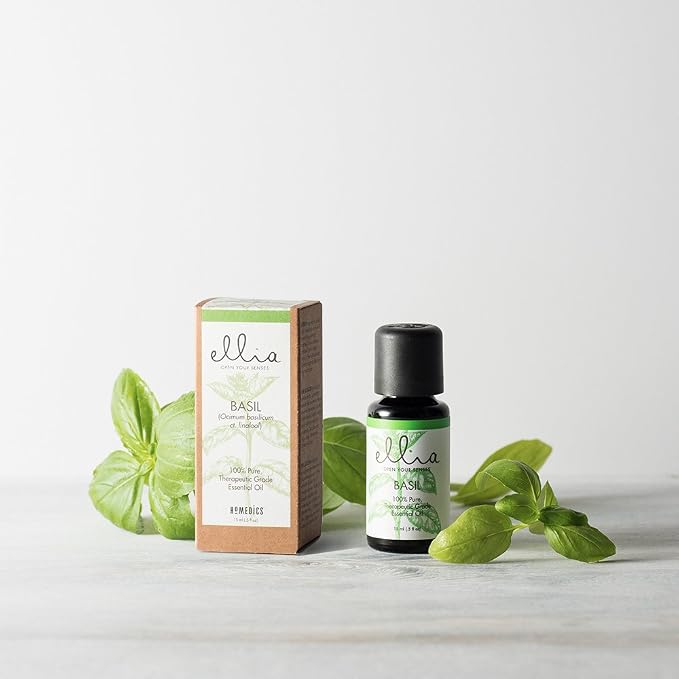 Ellia Aromatherapy Therapeutic Grade Basil Essential Oil for a Diffuser 15 ml 6 ct