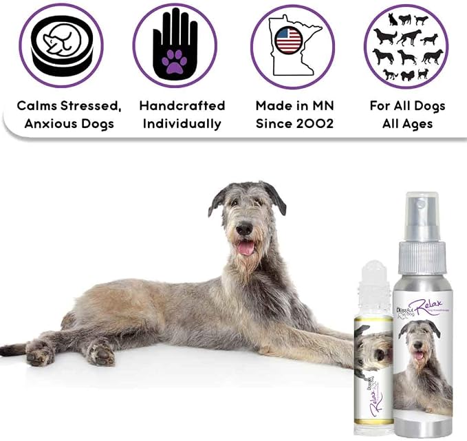 The Blissful Dog Irish Wolfhound Relax Dog Aromatherapy, 0.45-Ounce Roll-On