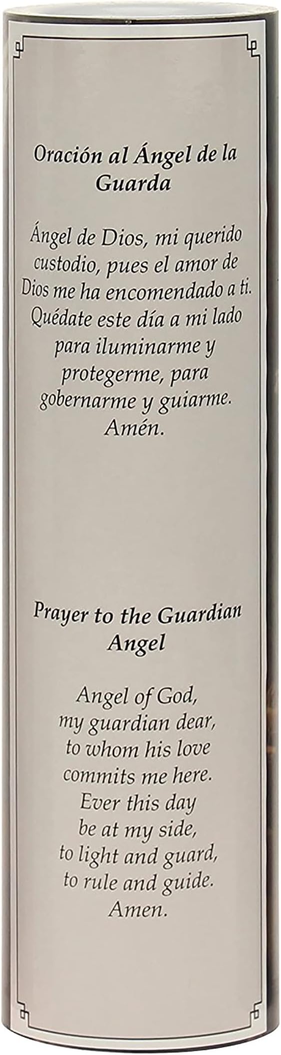 Stonebriar The Saints Collection Guardian Angel Flickering LED Prayer Candle with Automatic Timer, Religious Gift Ideas for Mom, Dad, Sister, Brother, and Friends 8 Inches, 1 Count (Pack of 1)