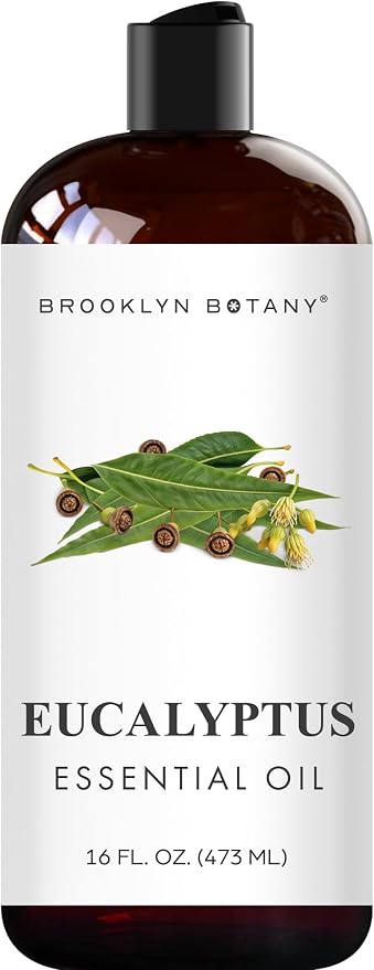 Brooklyn Botany Eucalyptus Essential Oil - Huge 16 Fl Oz - for Candle Making, Soap Making, Diffusers, and Aromatherapy