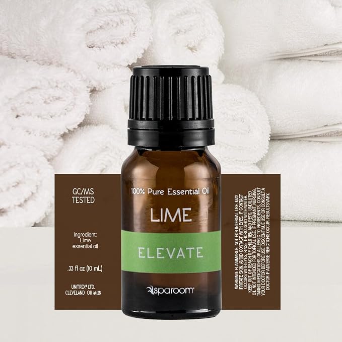 SpaRoom Aromatherapy 100% Pure Undiluted Essential Oil, Elevate Lime, 10 mL