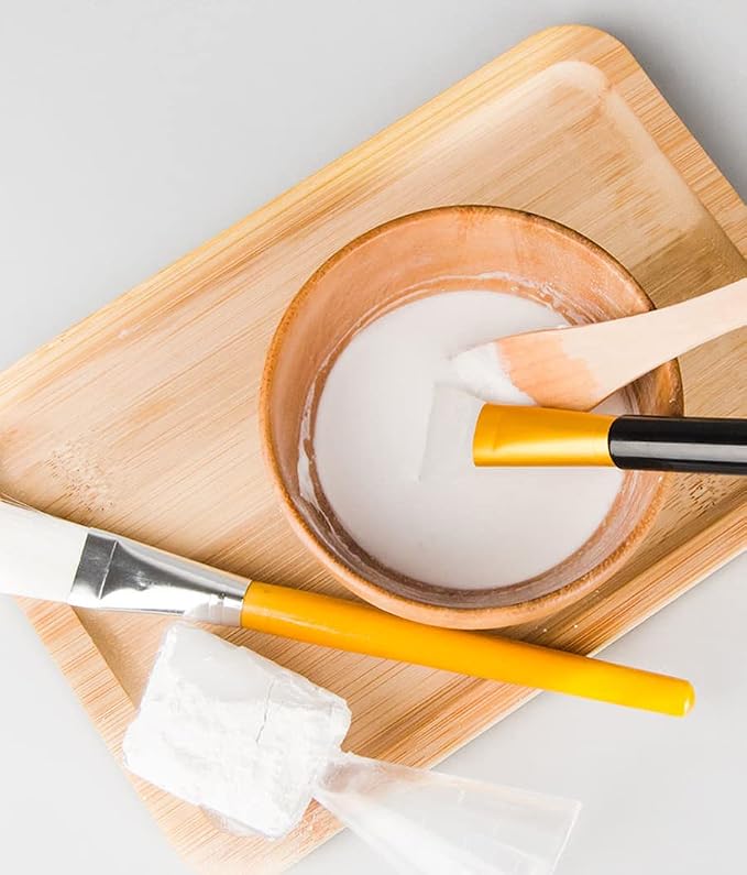 Facial Mask Bowl Set Bamboo Face Mask Essential Oil Aromatherapy Mixing Bowl DIY Clay Facemask Mixing Tool Kit with Stick Spatula
