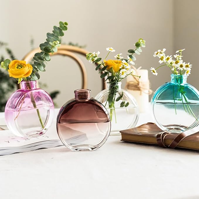 GSHLLO 150ml Empty Glass Diffuser Bottles Essential Oil Diffuser Jars Fragrance Reed Diffuser Bottles Refillable Aromatherapy Diffuser Bottles for Home Office Brown