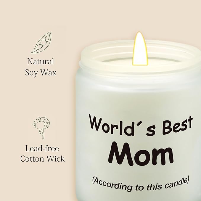 Lihome Mothers Day Gifts for Mom from Daughter Son, Funny Mother's Day, Fathers Day, Birthday, Thanksgiving, Christmas Gifts, Vanilla Coconut Candles