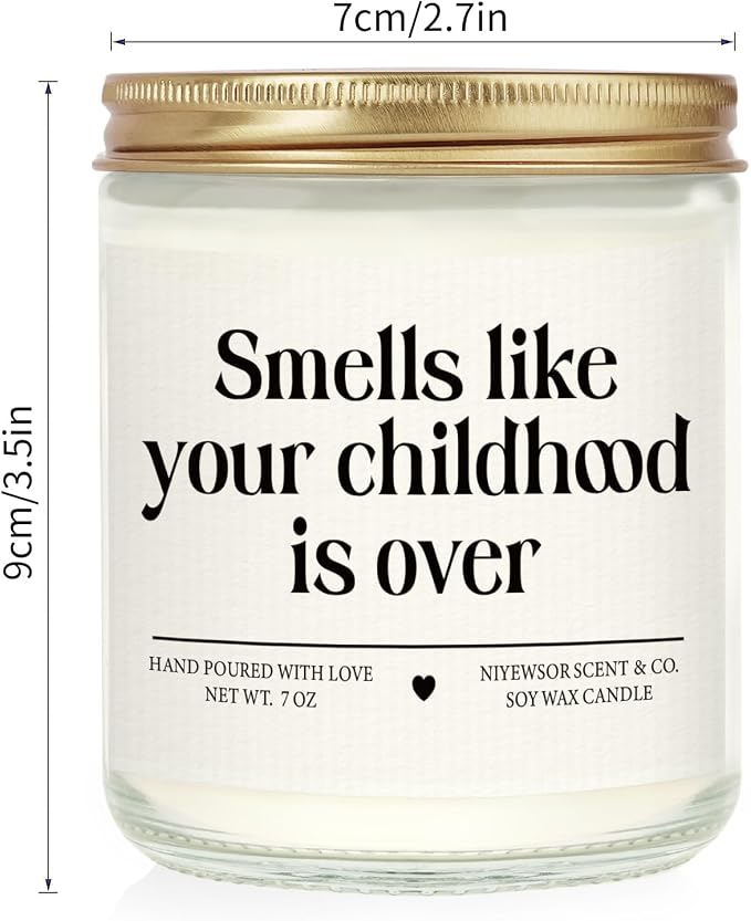 Niyewsor 18th Birthday Gifts for Girls Boys, Eighteen Birthday Candle, 2008 18th Birthday Decorations for Girls Boys, 18 Year Old Bday Gifts for Daughter, Son, Sister, Niece, Handmade, 7oz
