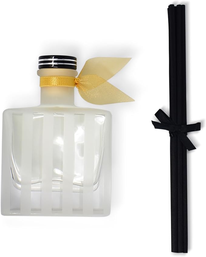 Reed Diffuser Set, Mandarin & Ginger Scented Oil Diffuser with Sticks, Home Fragrance Accessories for Bathroom Shelf Decor, Aroma Diffusers for Home or Office Desk, USA Made