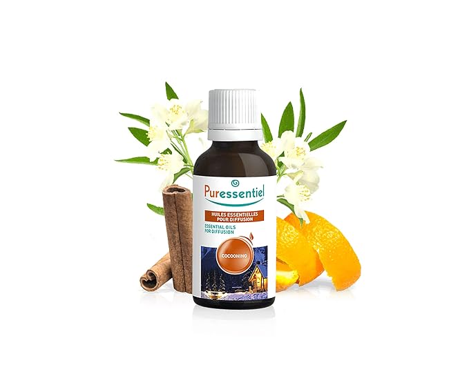 Puressentiel Cocooning Essential Oil Diffusing Blend, Aromatherapy Relief, Calming - 100% Pure & Natural - Therapeutic Grade, Premium & Certified Quality - Made in France – 1.01 fl oz