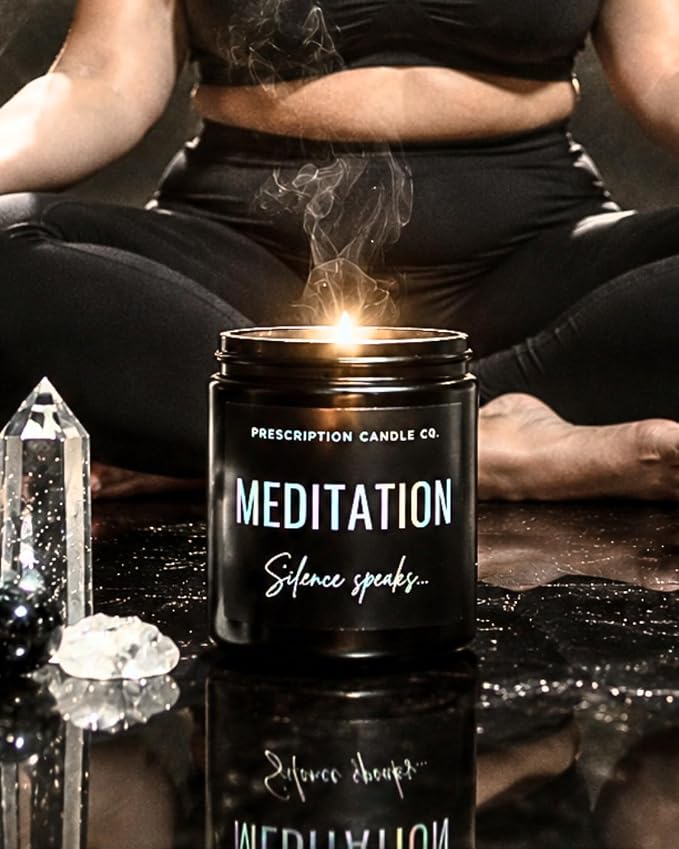 Meditation Candle – Nag Champa Scented Soy Candle for Relaxation, Yoga & Mindfulness – Prescription Candle Co
