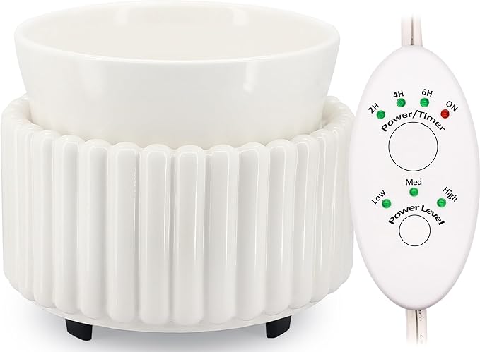 VICTORIA AROMA Ceramic Wax Melt Warmer with Timer Candle Warmer for Scented Wax Electric Fragrance Burner for Home, Office, Bedroom - Gift & Décor
