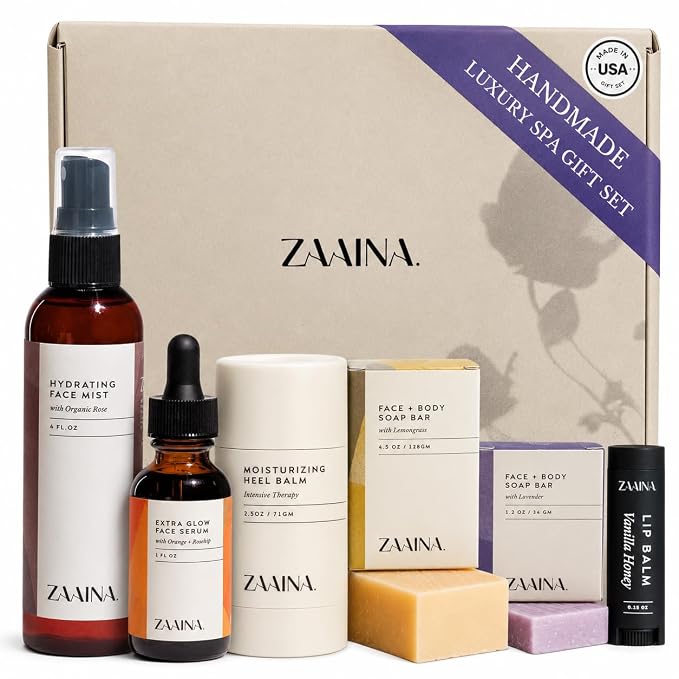 Luxury Spa Gifts for Women – Self Care Gift Basket with Natural Skincare, Relaxation Spa Kit for Her, Birthday Gifts for Women, Get Well Soon Care Package, Gifts for Mom Wife Best Friend